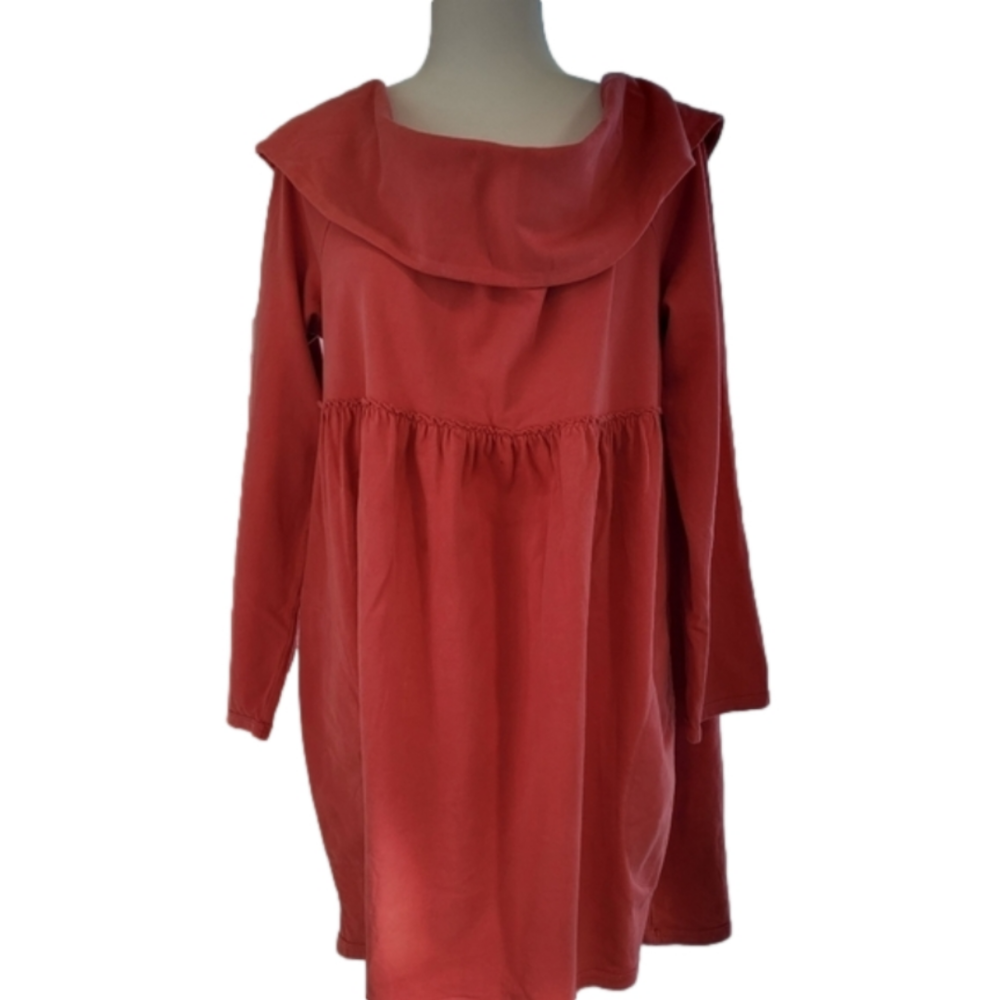 CORAL 100% Cotton Saturday Sunday by Anthropologie Dress Size Large EUC